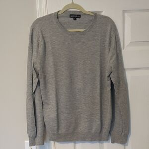 J. Crew Heather Gray Crewneck Merino Blend Sweater - Large